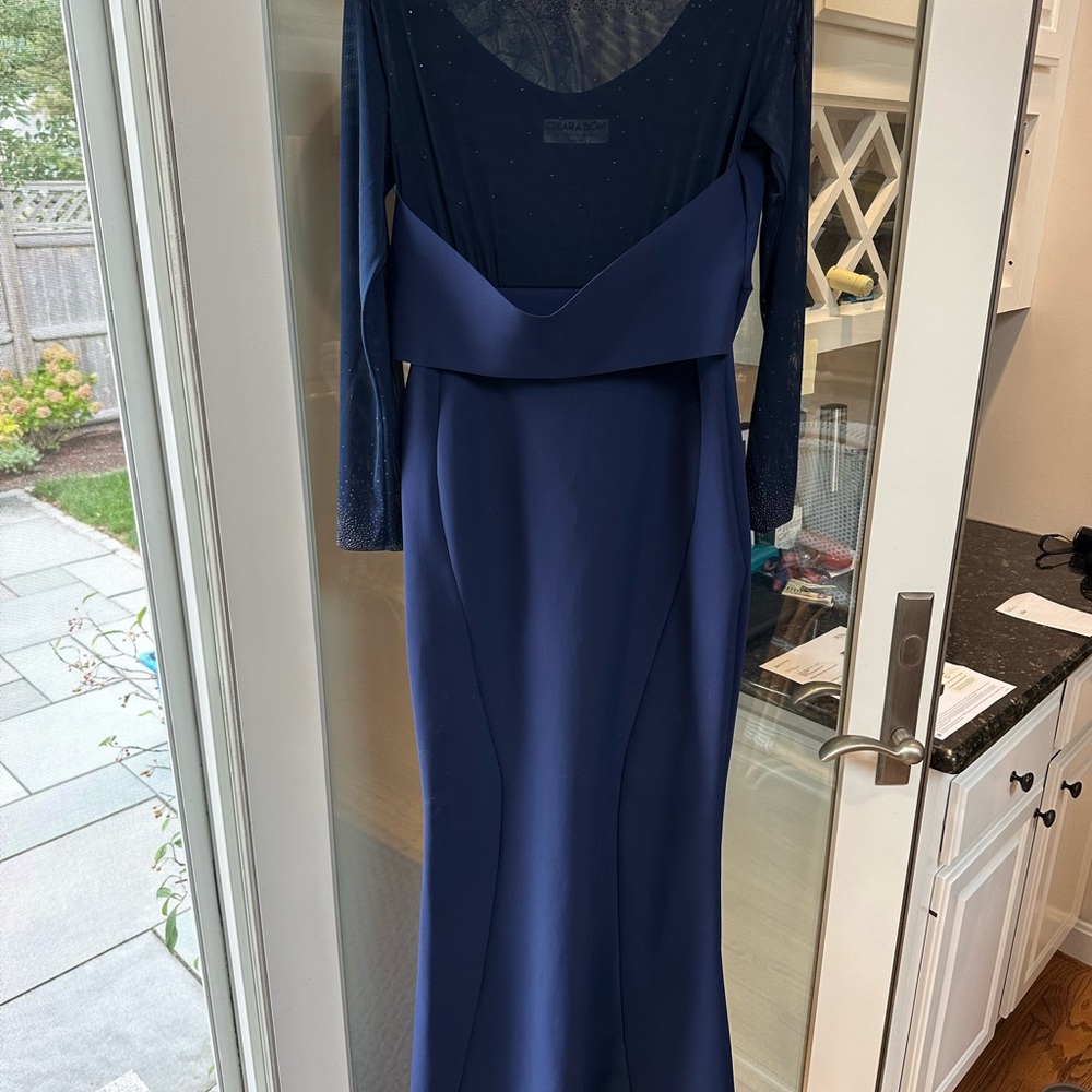 Chiara Boni Navy Long Sleeve Dress
